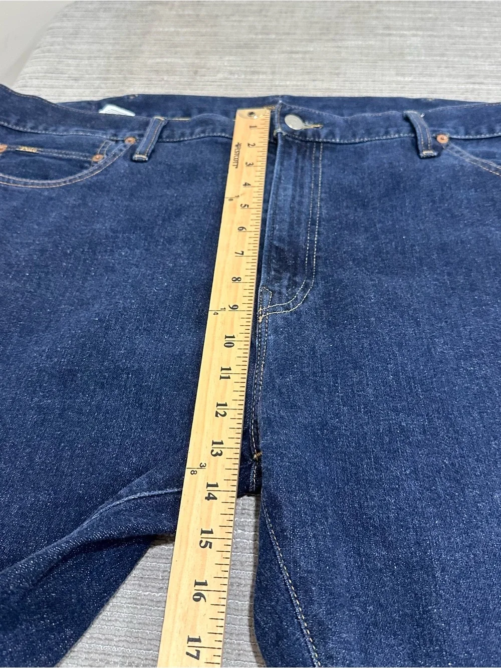 Polo Ralph Lauren Men's Dark Indigo Blue Denim Jeans Authentic Size 44x32